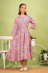 Ochre Clothing Georgette Printed Dress