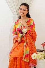 Ochre Clothing Girls Full Suits Swiss Lawn Digital Printed 3 Pc Suit