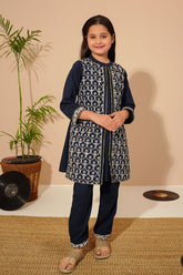 Ochre Clothing Girls Full Suits Cotton Embroidered 2 Pc Suit