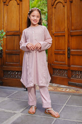 Ochre Clothing Chambray Cotton Embellished 2 Pc Suit