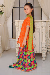 Swiss Lawn Digital Printed 3 Pc Suit - Wear Ochre