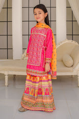 Swiss Lawn Digital Printed 3 Pc Suit - Wear Ochre