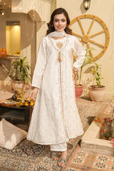 Best Women's Viscose Jacquard Hand Adda Work 3 Pc Suit - Wear Ochre -