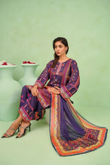 Best Women's Poly Lawn Digital Printed 3 Pc Suit - Wear Ochre -