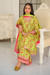 Ochre Clothing Girls Full Suits Swiss Lawn Digital Printed 3 Pc Suit