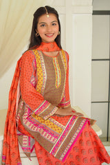 Ochre Clothing Girls Full Suits Swiss Lawn Digital Printed 3 Pc Suit