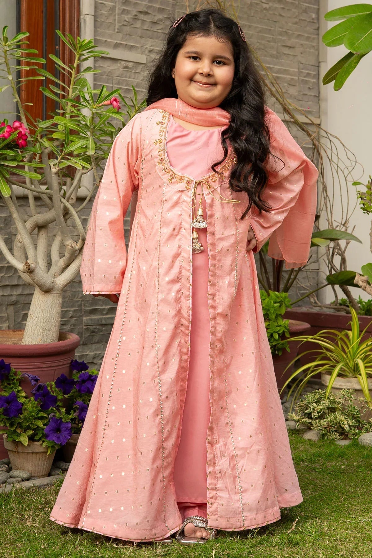 Best Viscose Jacquard Hand Adda Work 3 Pc Suit - Wear Ochre -