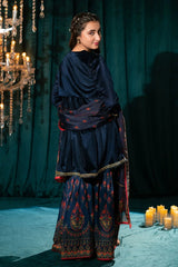 Ochre Clothing Stitched 3 Piece Velvet Collection'2025-OVF-44