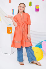 Ochre Clothing Stitched 1 Piece Western Kids Dress-OCH-CCDO-2