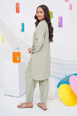 Ochre Clothing Stitched 2 Piece Summer Kids Suit-OCH-BLE2P-1