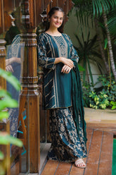 Ochre Clothing Cotton Printed 3 Pc Suit