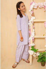 Ochre Clothing Sequence Embroidered Net 3 Pc Suit