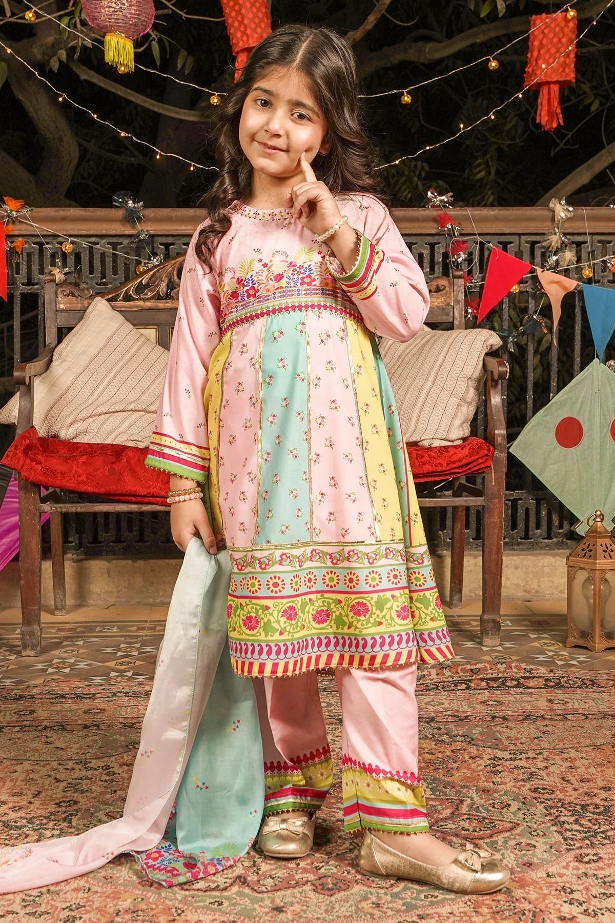 Best Poly Lawn Digital Printed 3 Pc Suit - Wear Ochre -