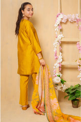 Ochre Clothing Cotton Net 3 Pc Suit
