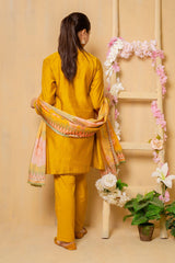 Ochre Clothing Cotton Net 3 Pc Suit