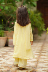 Ochre Clothing Chiffon Embroidered 3 Pc Suit