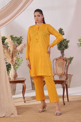 Ochre Clothing Chambray Cotton Women's 2 Pc Suit