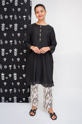 Poly Silk Cut Work 2 Pc Suit - Wear Ochre