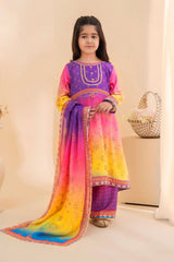 Best Poly Lawn Digital Printed 3 Pc Suit - Wear Ochre -