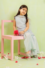 Ochre Clothing Sequence Embroidered Net 3 Pc Suit