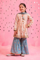 Ochre Clothing Kids Toddlers Festive-Cotton Silk Printed 3 Pc Suit-INRJ-10