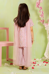 Ochre Clothing Sequence Embroidered Net 3 Pc Suit