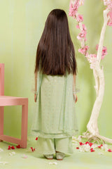 Ochre Clothing Foil Printed Net 3 Pc Suit