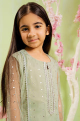 Ochre Clothing Foil Printed Net 3 Pc Suit