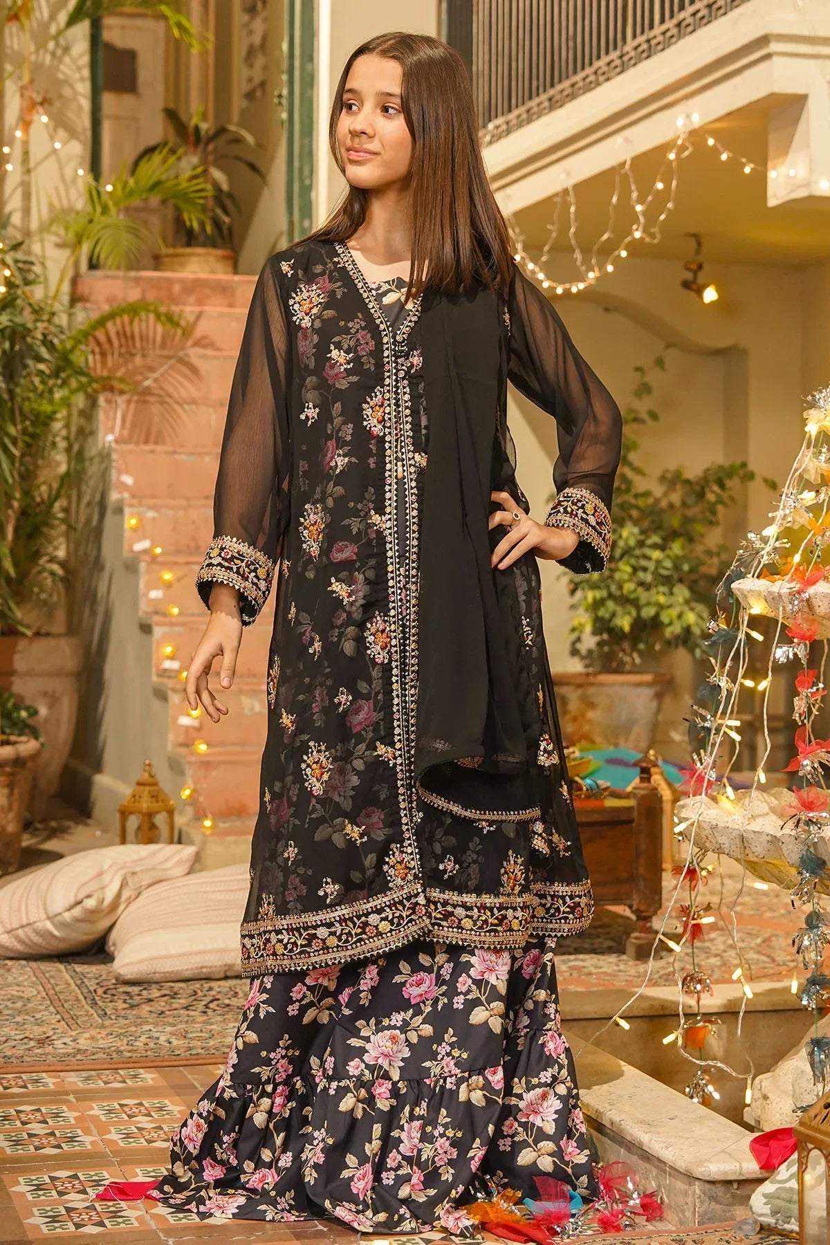 Best Chiffon Embroidered 3 Pc Suit - Wear Ochre -
