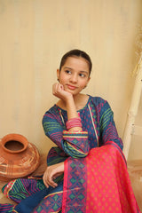 Ochre Clothing Girls Full Suits Swiss Lawn Digital Printed 3 Pc Suit