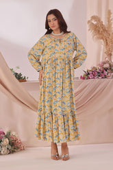 Ochre Clothing Women's Boski Linen Printed Dress