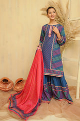 Ochre Clothing Girls Full Suits Swiss Lawn Digital Printed 3 Pc Suit