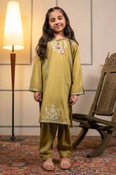 Ochre Clothing Cotton Embroidered 2 Pc Suit