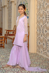 Chiffon Hand Adda Work 3 Pc Suit - Wear Ochre