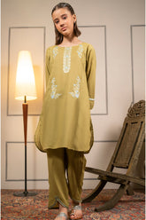 Ochre Clothing Cotton Embroidered 2 Pc Suit