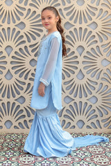 Chiffon Hand Adda Work 3 Pc Suit - Wear Ochre