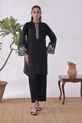 Ochre Clothing Cotton Embroidered Women's 2 Pc Suit