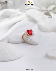 Ring-8306 Red - Zeesy Jewellery