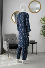 Lush Aura By Almeerah Stitched 2 Piece Premium Bana Dora Lawn Collection'2025-Royal Azure Bliss