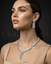 Royal Floral Zirconia Necklace Set