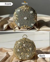 Royal Leaf's Rhinestone Clutch Bag