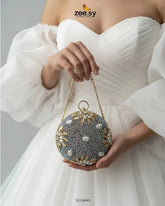 Royal Leaf's Rhinestone Clutch Bag
