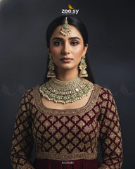 Royal Intricate Crystal Bridal Set - Zeesy Jewellery