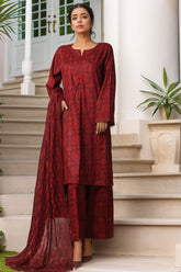 Rozaana by Hz Stitched 3 Piece Cambric Suit-CAP-3P-803