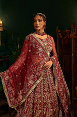 Mehar O Maah By Fabiha Fatima Unstitched 3 Piece Formals Collection'2025-Ruby