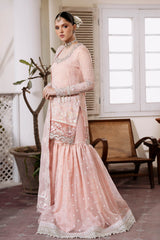 Muse By Serene Unstitched 3 Piece Luxury Festive Chiffon Suit-S-1080 Rosee