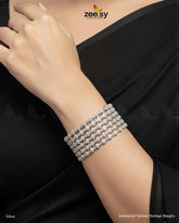 Substantial Opulent Heritage Bangles - Silver - Zeesy Jewellery