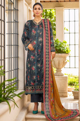 Sada Bahar Stitched 3 Piece Festive Emb Lawn Vol-01 Suit-D-3989-Navy Blue