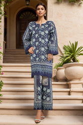 Sada Bahar Stitched Co-Ords Digital Printed Cotton Suit-PS-283-Blue
