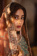 Sajal By Serene Unstitched 3 Piece Bridal Suit-SB-26 Raqs